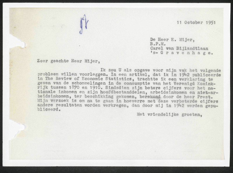 Letter to E. Mijer