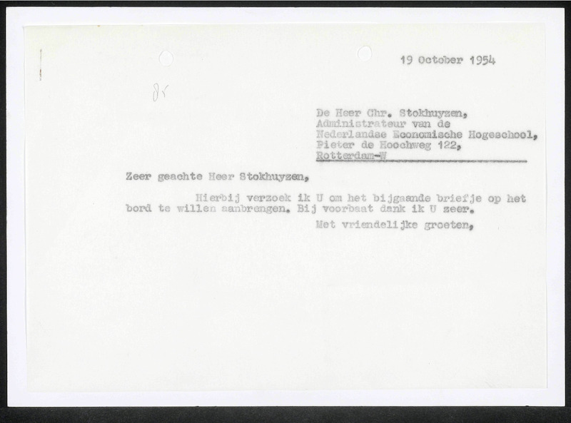 Letter to Ch. Stokhuyzen