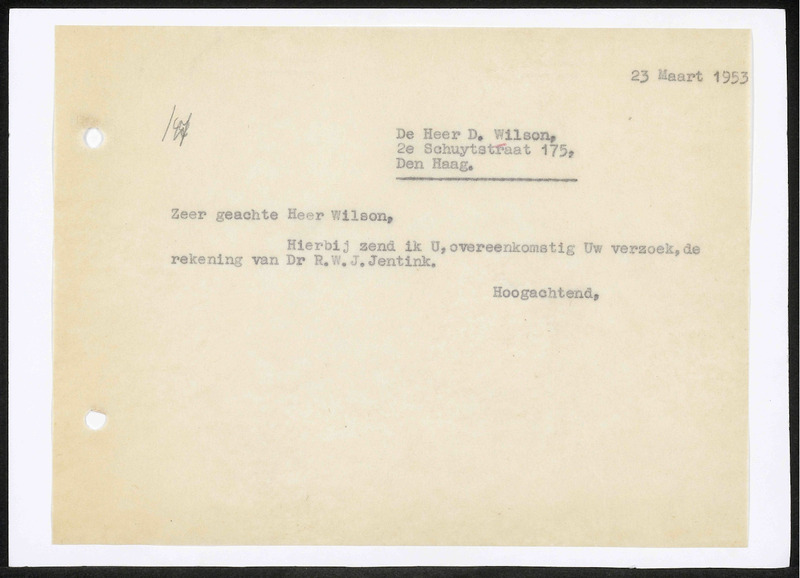 Letter to D. Wilson