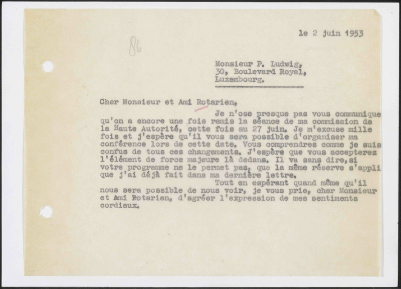 Letter to P. Ludwig