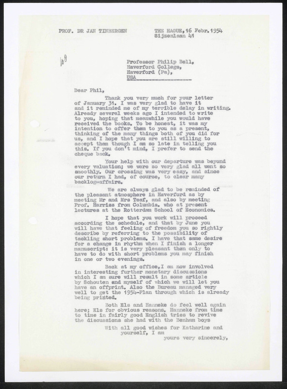Letter to Philip Bell