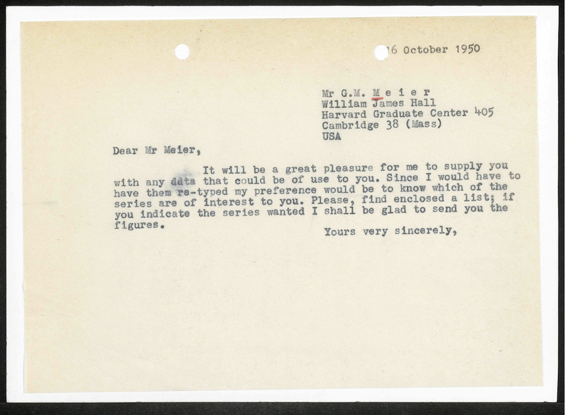 Letter to G.M. Meier