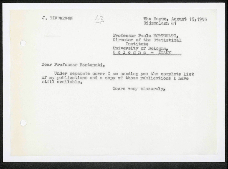 Letter to P. Fortunati