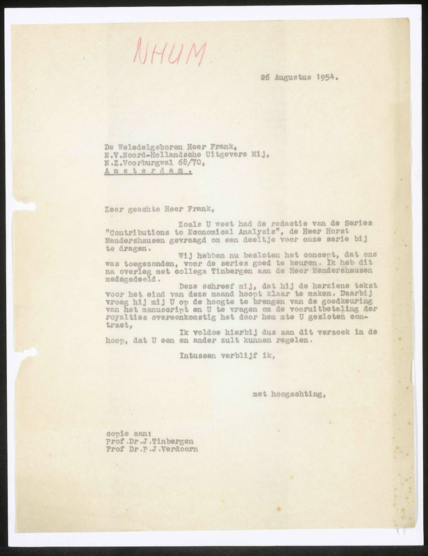 Letter to M.D. Frank