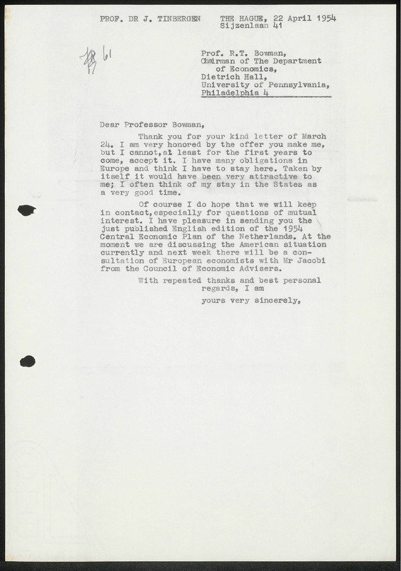 Letter to R.T. Bowman