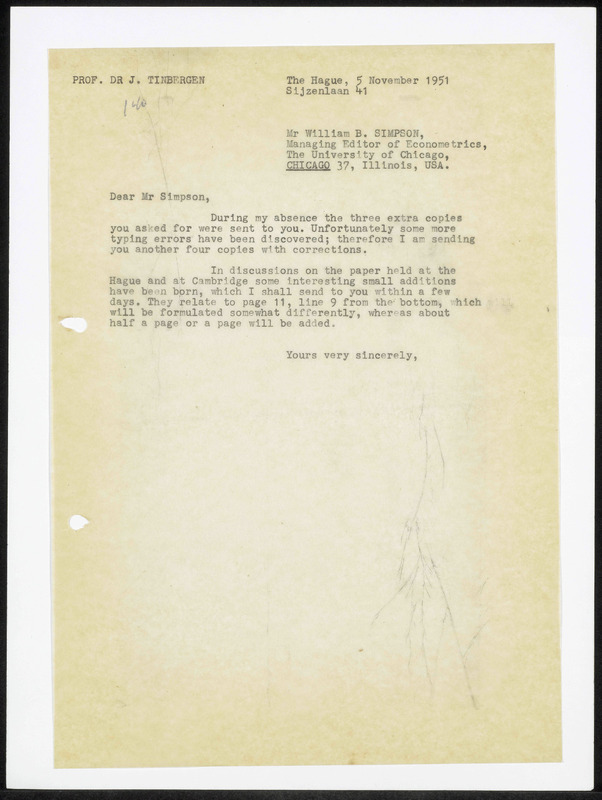 Letter to W.B. Simpson