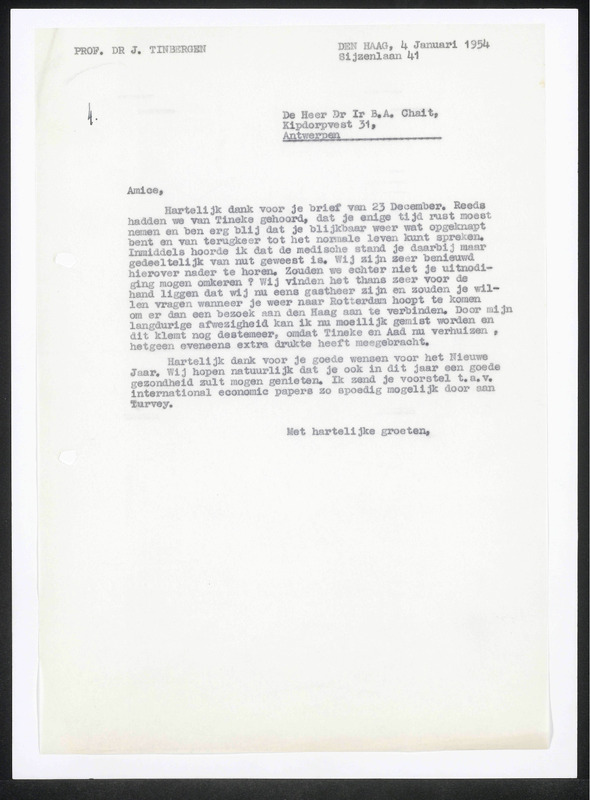 Letter to B.A. Chait