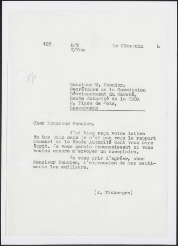Letter to Michel Pannier