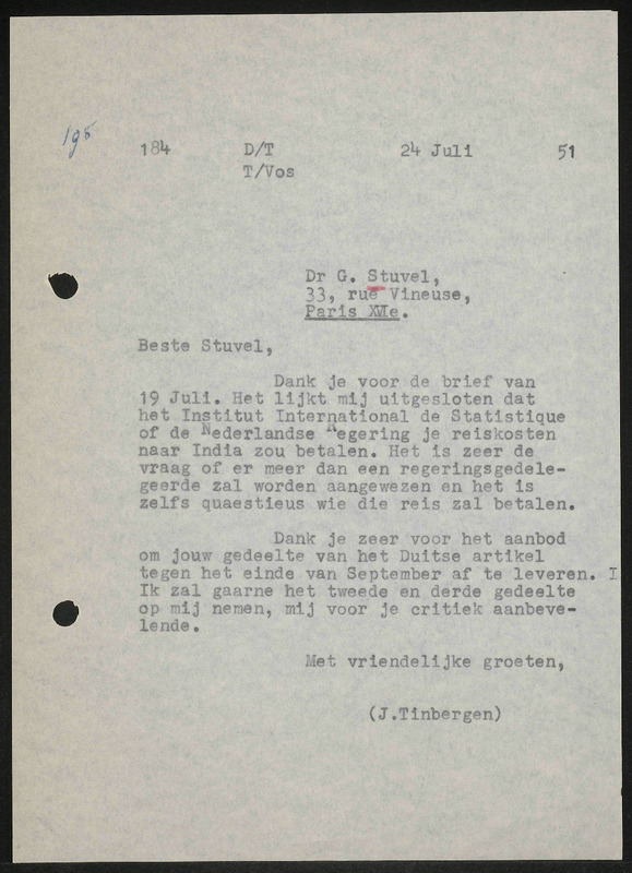 Letter to G. Stuvel