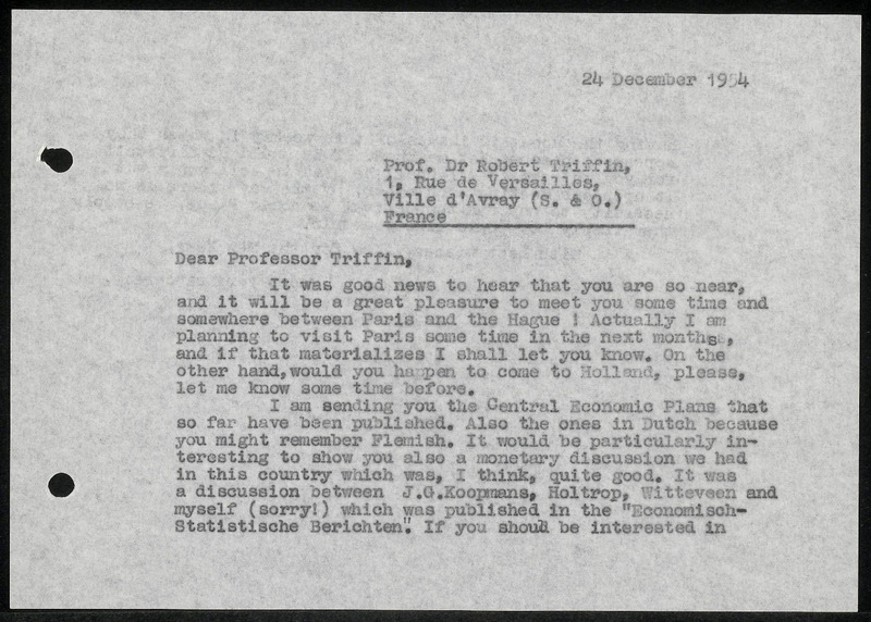 Letter to R. Triffin