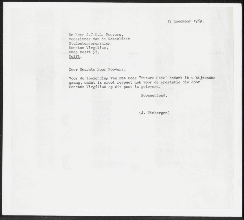 Letter to J.J.C.L. Roovers