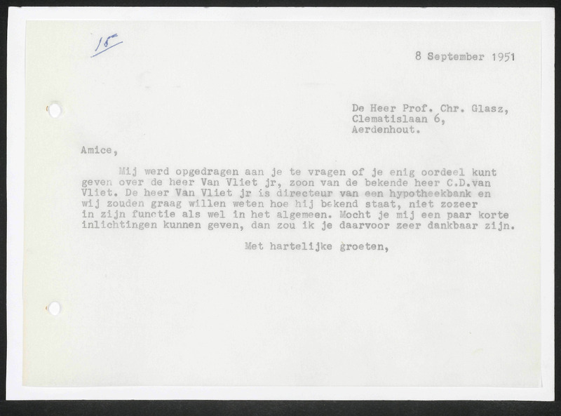 Letter to Ch. Glasz