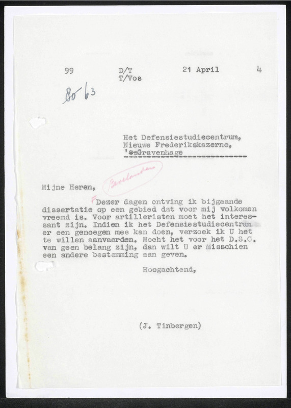 Letter to Defensiestudiecentrum