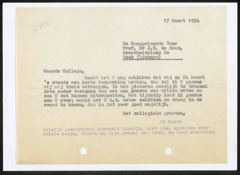 Letter to J.H. de Boer