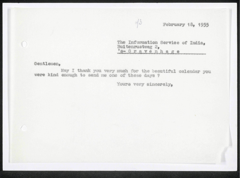 Letter to The Information Service of India