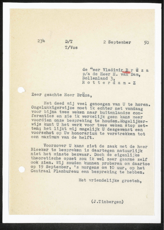 Letter to V. Bruza