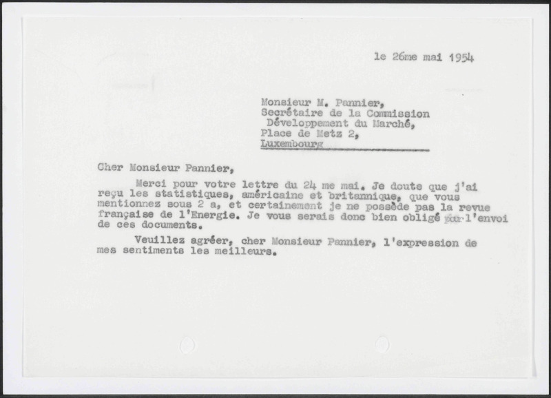 Letter to Michel Pannier