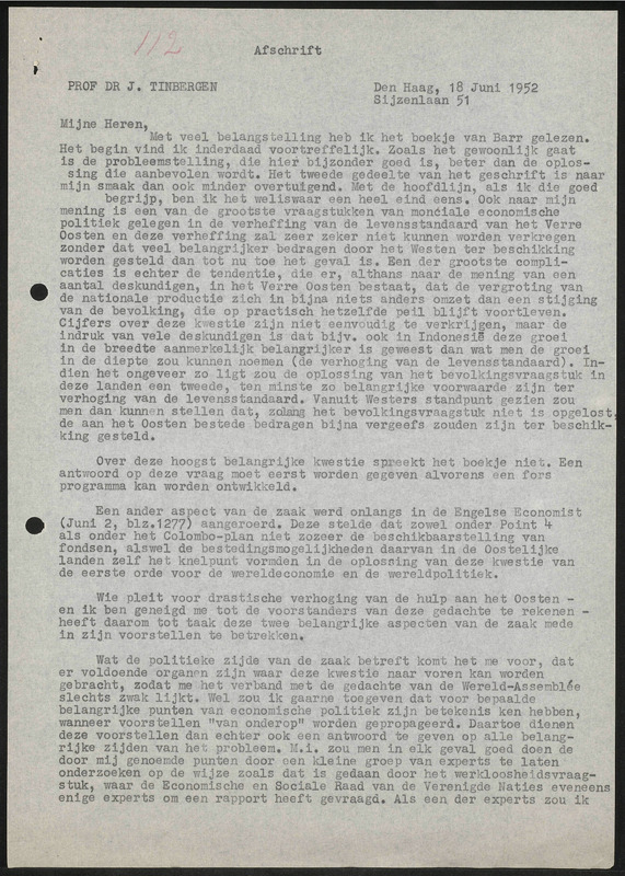 Letter to {name not available}