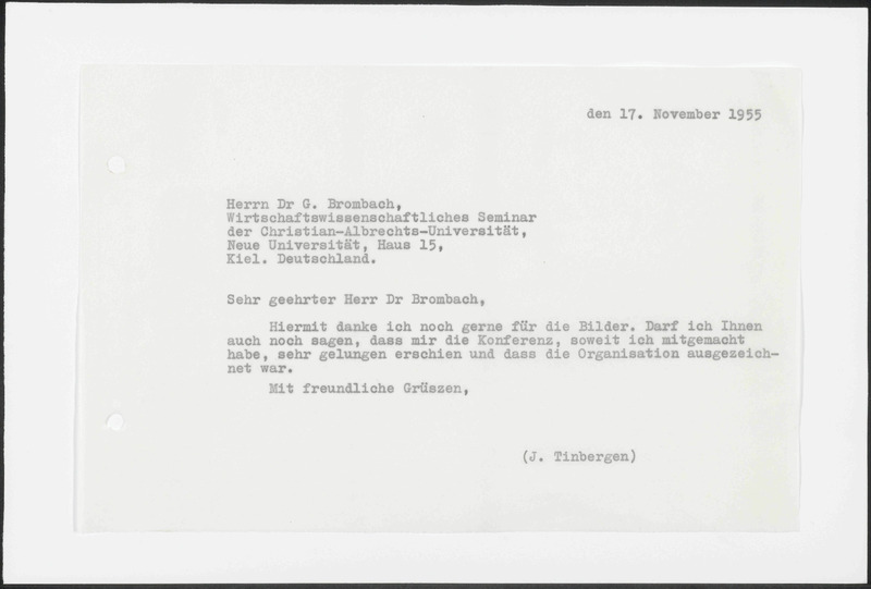 Letter to G. Brombach