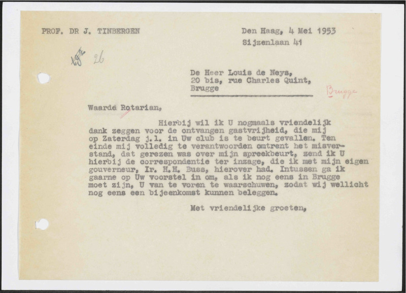 Letter to L. de Neys