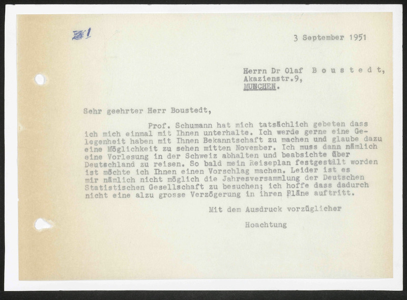 Letter to Olaf Boustedt