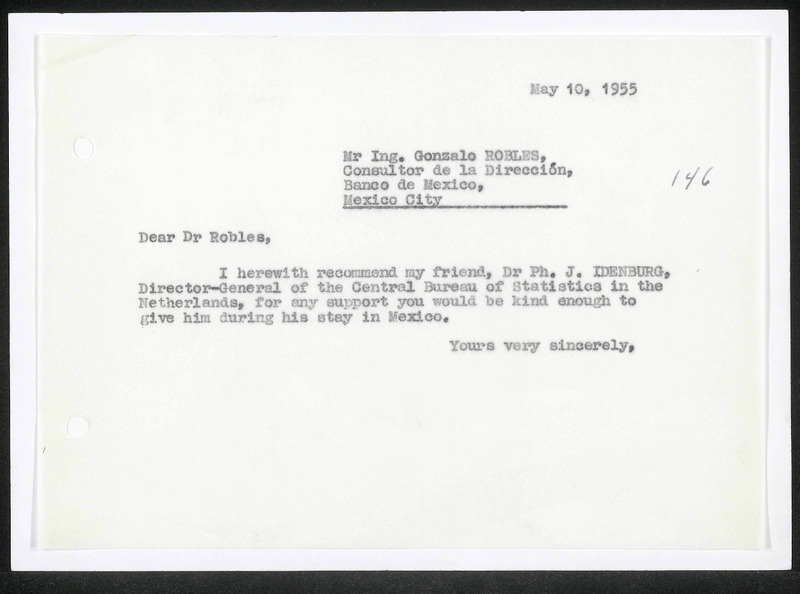 Letter to G. Robles