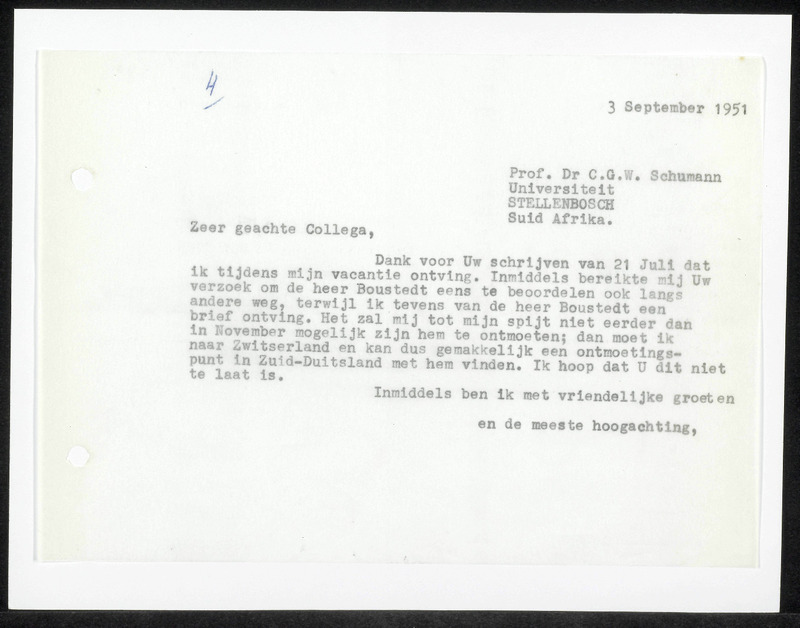 Letter to C.G.W. Schumann