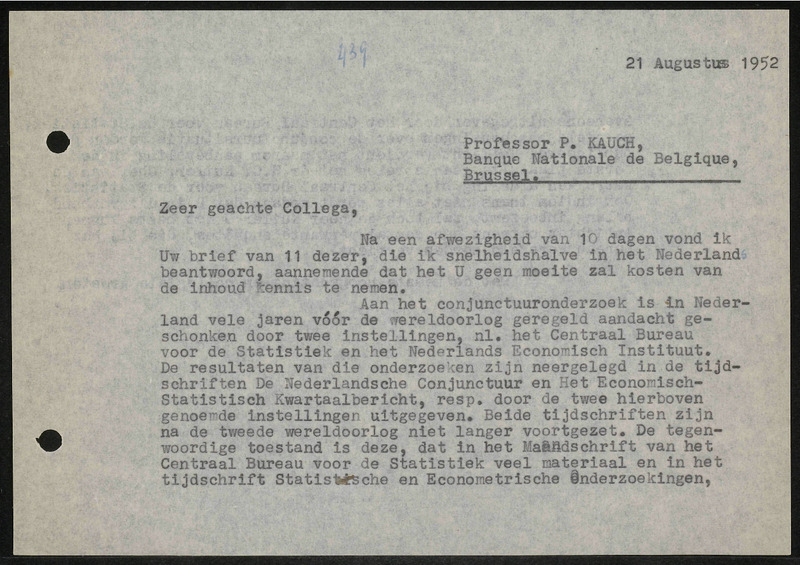 Letter to P. Kauch