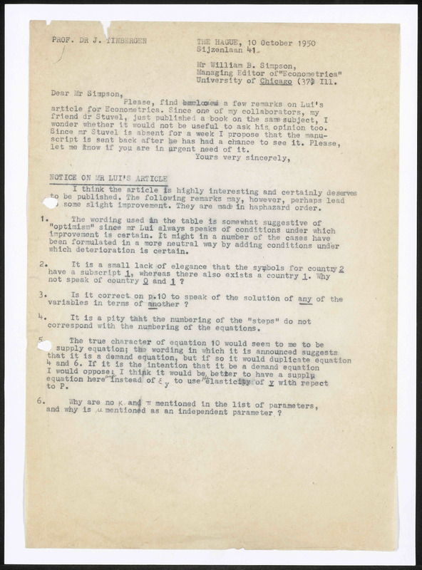Letter to W.B. Simpson