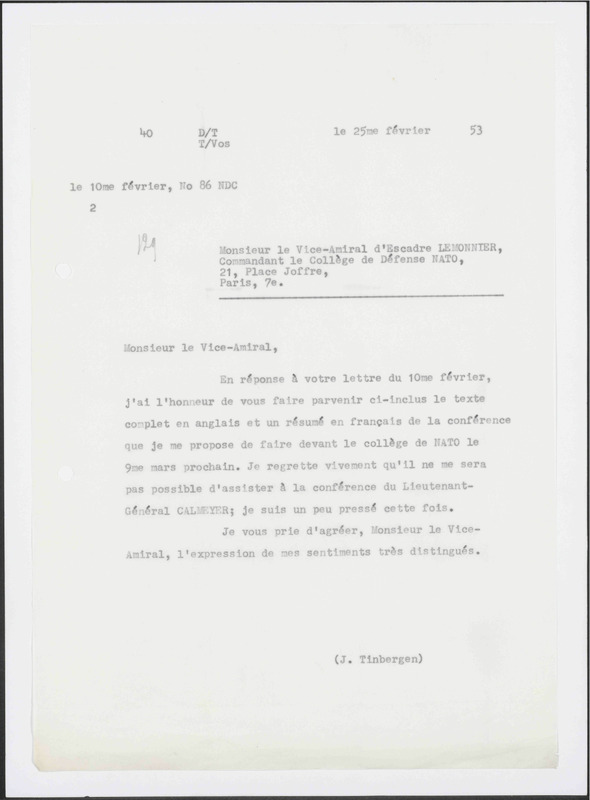 Letter to André Lemonnier