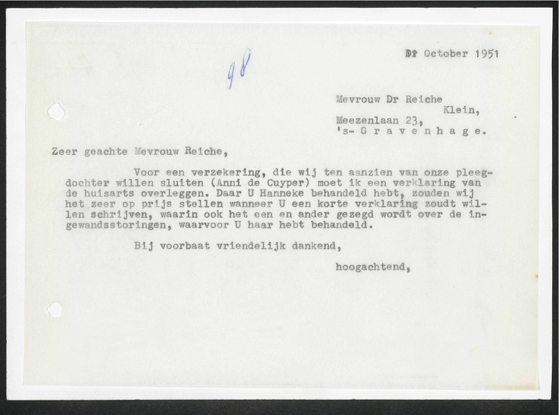 Letter to Reiche