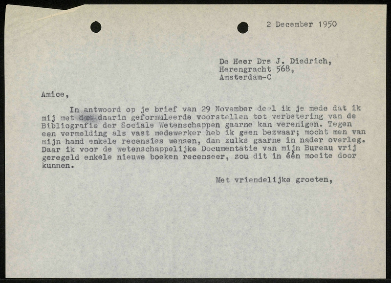 Letter to J. Diederich