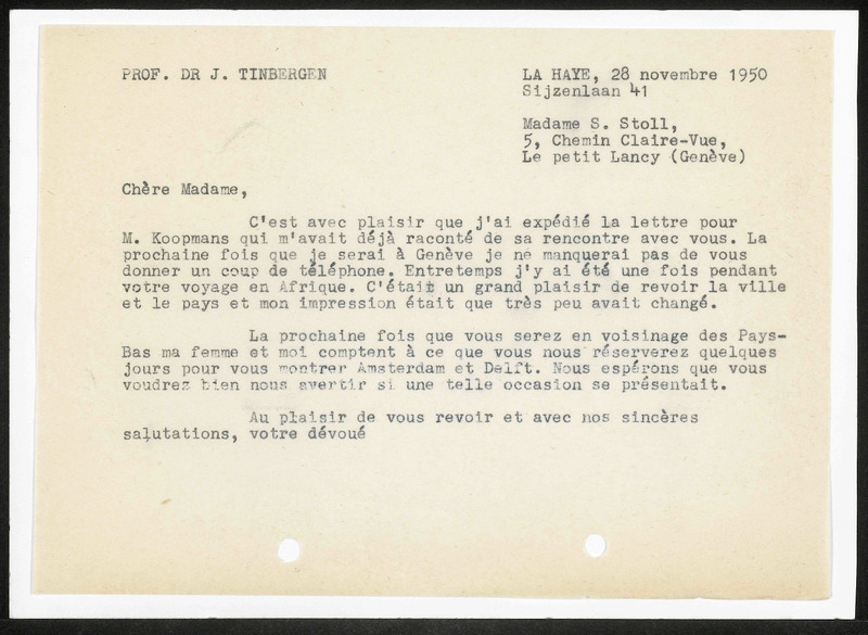 Letter to S. Stoll
