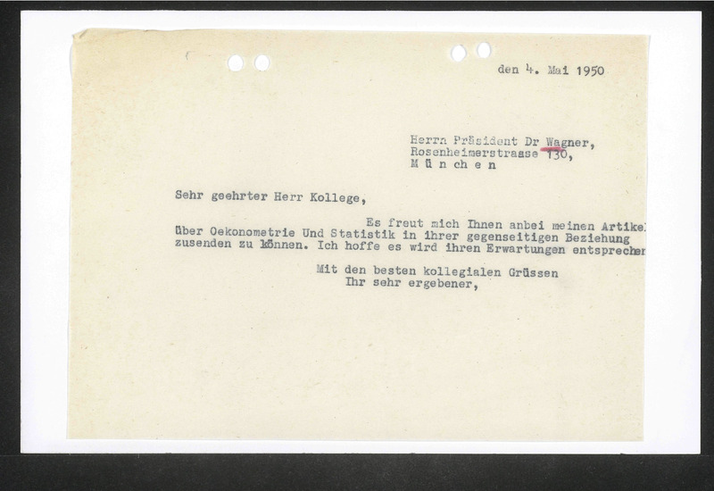 Letter to Karl Wagner