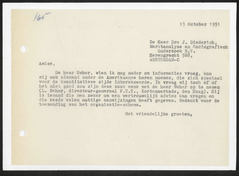 Letter to J. Diederich