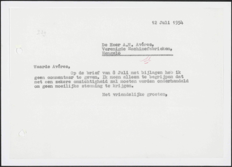 Letter to A.M. Avéres